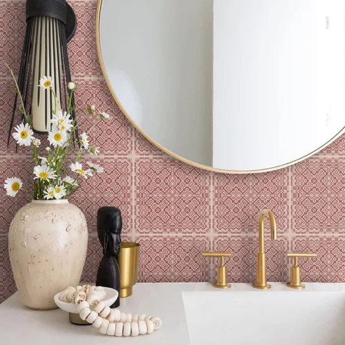 Vista 27 de Alwayspon Adhesivos de transferencia de azulejos de vinilo esmerilado para despegar y pegar, calcomanías autoadhesivas para azulejos de pared