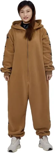 Vista 6 de Oogie Boogie - Disfraz unisex de pijama de Navidad para cosplay Marrón claro