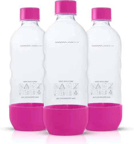 Vista 9 de Botellas de agua carbonatada de repuesto para SodaStream - 1 litro, sin BPA y a prueba de fugas