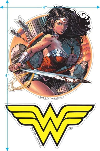 Vista 4 de Popfunk - Wonder Woman Strength Truth Power T-Shirt & Stickers