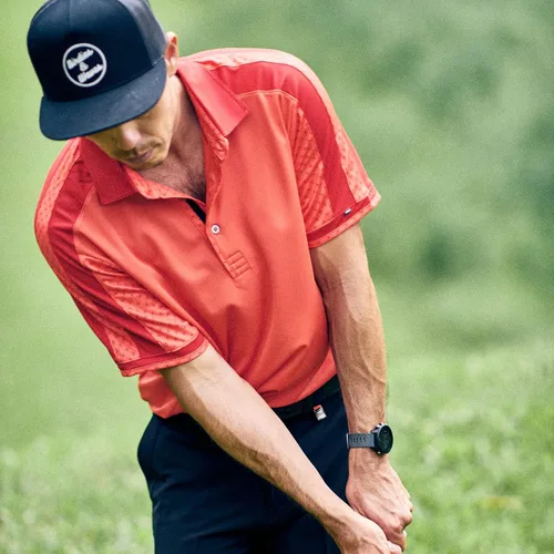 Vista 6 de Camisa de golf Dry Fit para hombre, polo de manga corta de secado rápido, absorbe la humedad