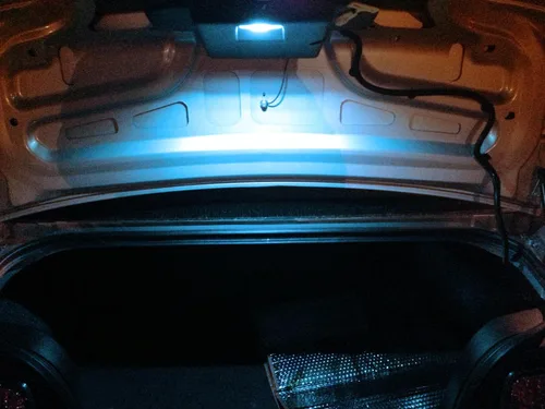 Vista 8 de iJDMTOY Conjunto de luz LED súper brillante de 2 W, color azul hielo, para maletero y área de carga, compatible con Ford Mustang Gen5 2005-2014