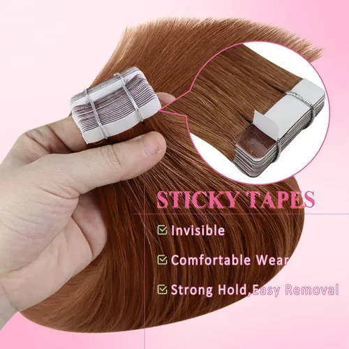 Vista 76 de YoungSee Extensiones de Cabello Humano con Cinta Balayage Extensiones de Cabello con Cinta Marrón Oscuro Extensiones de Cabello con Cinta Ombre