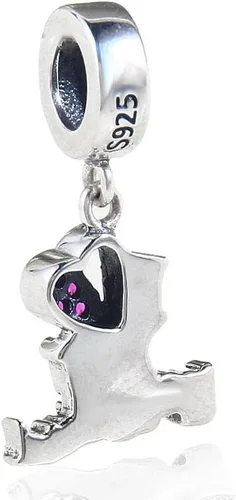 Vista 4 de Abalorio colgante de plata de ley 925 para regalo de Navidad, para pulseras (I Love My Husband)