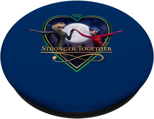 Vista 2 de Miraculous Ladybug and Cat Noir The Movie Heart Together PopSockets PopGrip intercambiables