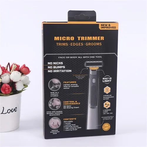 Vista 9 de Afeitadoras de papel de aluminio para hombre, afeitadora eléctrica híbrida y recortadora de barba para hombres con peine facial 4 en 1 y kit