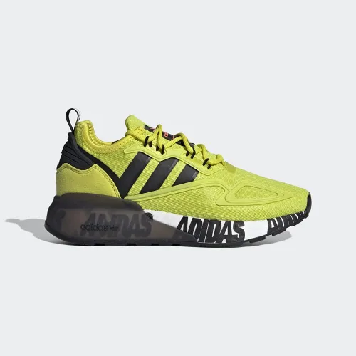 Vista 2 de adidas ZX 2K Boost Zapatos para niños Acid YellowCore BlackCloud White