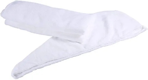 Vista 7 de Keenso Juego de albornoz de spa para mujer con gorro de secado de pelo, toalla suave de secado rápido, diseño ajustable, blanco, rosa, azul, 35.4 x