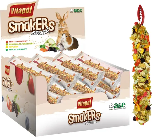 Vista 11 de Vitapol Smakers by A&E Cage Co - Palitos de golosinas para verduras – Paquete doble de palitos pequeños para animales – Golosinas naturales