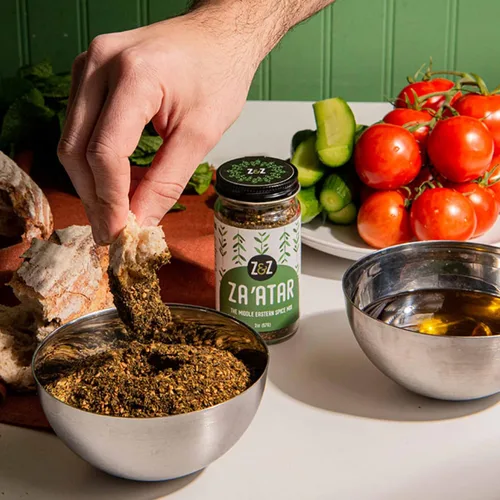 Vista 3 de Za'atar by Z&Z Mezcla de especias Za'atar con especias Zaatar, zumaque y semillas de sésamo tostadas Condimento Za'atar para panes, ensaladas