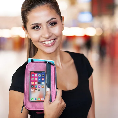 Vista 4 de EAZYMATE - Cartera de viaje familiar con bolsillo para teléfono con pantalla táctil, organizador de crucero de viaje en avión - Papel pintado