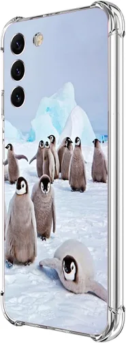 Vista 23 de Funda para Galaxy S23 FE, protección contra caídas de flores de mariposa azul, a prueba de golpes, carcasa protectora de cuerpo completo resistente