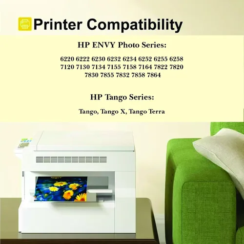 Vista 2 de Cartucho de tinta remanufacturado para HP 64 XL (negro y tricolor) tinta de alto rendimiento, compatible con impresoras Envy Photo 7858 7855 7120