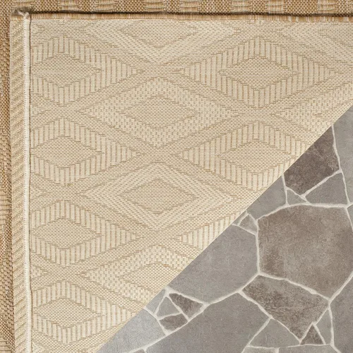 Vista 7 de SAFAVIEH Alfombra lavable para exteriores, colección Patio de 2.3 x 18 pies, natural y natural, no desprende pelusa y fácil de limpiar, ideal