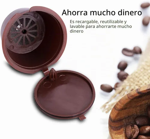 Vista 5 de Juego de 5 filtros de café recargables compatibles con cápsulas de café Dolce Gusto compatibles con Nescafe Dolce Gusto cápsula reutilizable