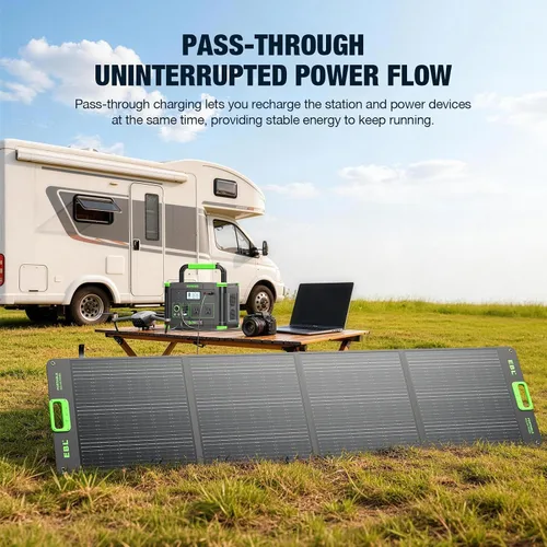 Vista 9 de Estación eléctrica portátil 999Wh, reserva solar del generador de EBL 1000W Negro