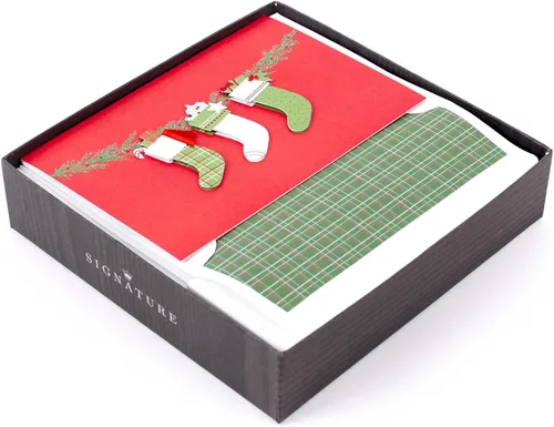 Vista 9 de Hallmark - Tarjetas de Navidad hechas a mano en caja (12 tarjetas con sobres) Chimenea, Hogar Feliz