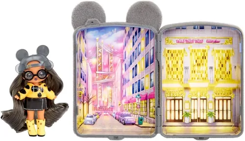 Vista 4 de Na Na Na Surprise - Mini mochila serie 2 Marisa Mouse a la moda, mochila gris mullida, regalo para niños, edades de 4, 5, 6, 7, 8 años en adelante