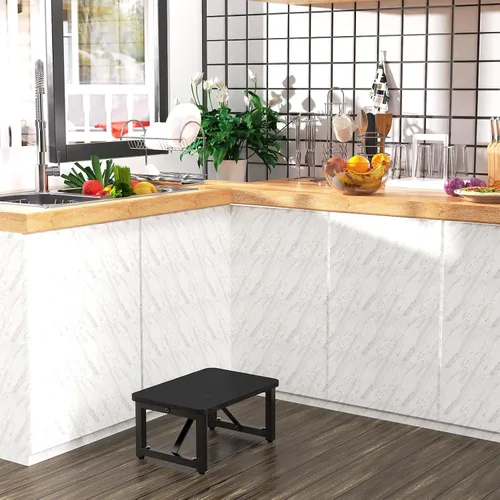 Vista 8 de YAKANJ Taburete Escalón, Taburete Escalón de Madera Resistente para Adultos Niños Pequeños, Taburete de Pie Resistente y Estable para Cocina Baño