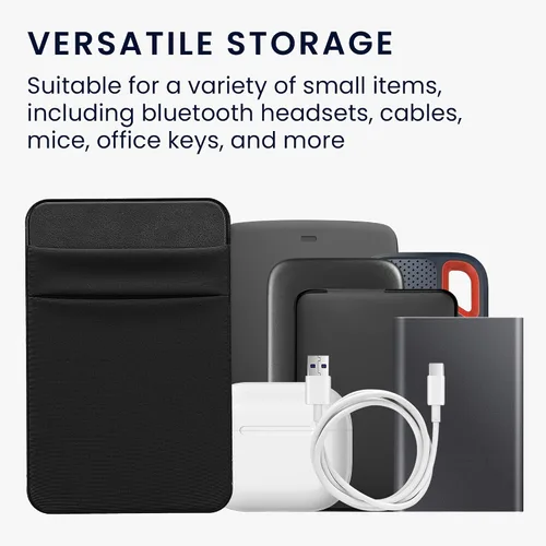 Vista 6 de kwmobile Funda elástica compatible con SanDisk Portable SSD, Samsung T7, Crucial X8, HDD, funda de elastano elástico, soporte externo para SSD
