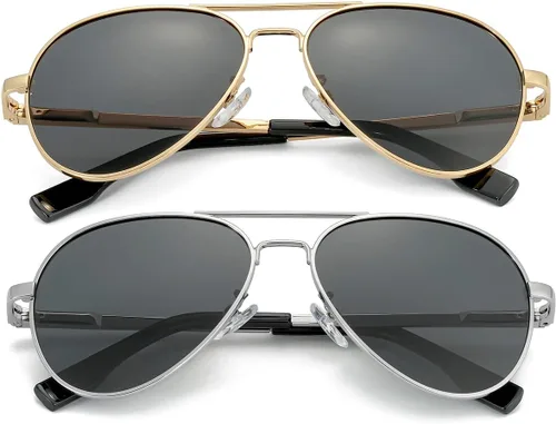 Vista 12 de Gafas de sol polarizadas de aviador pequeñas para niñas y niños de 4 a 16 años