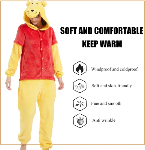 Vista 4 de Pijama unisex para adultos, disfraz de Navidad, Halloween, disfraz de cosplay