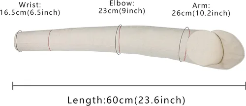 Vista 2 de 1:1 - Forma de vestido femenino para adultos, brazos suaves para costura, maniquí de sastre totalmente fijable, brazos drapeados de algodón, brazos