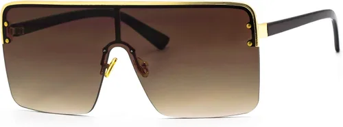 Vista 4 de Gafas de sol estilo aviador de gran tamaño con parte superior plana cuadrada vintage
