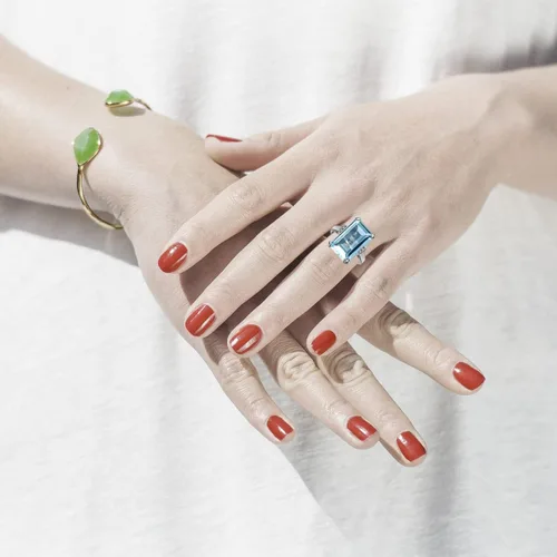 Vista 5 de Anillos de gemas para mujeres, adolescentes y niñas, chapados en oro grueso, plateado, ovalados, redondos, cuadrados, esmeralda, circonita cúbica