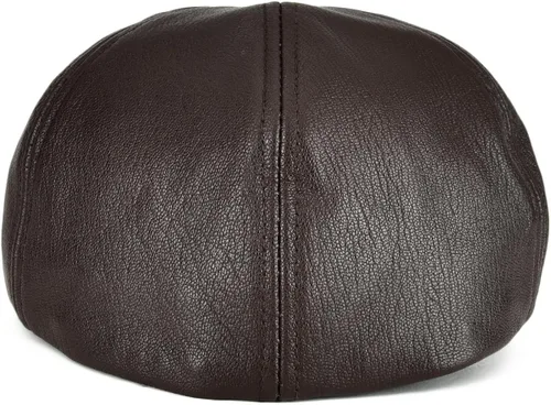 Vista 4 de VOBOOM Gorras de hiedra de piel de cordero Sombrero de noticia, sombrero de boina de cabbie de 6 paneles