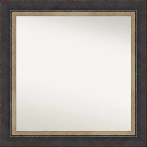 Vista 230 de Amanti Art Espejo personalizado, espejo de baño negro Astor, espejo de pared o espejo de tocador de baño sobre el fregadero (25 x 25 pulgadas)