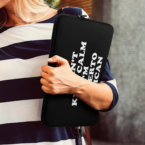 Vista 8 de Funda protectora para laptop con texto en inglés "I Can't Keep Calm I'm Puerto Ricane", funda protectora para laptop, maletín de transporte