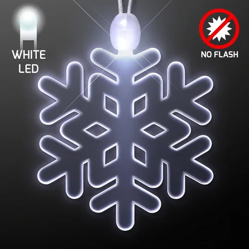 Vista 3 de FlashingBlinkyLights Collar LED con luz de copo de nieve de invierno blanco, Plástico, No es una piedra preciosa