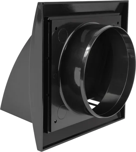 Vista 8 de Repa Market Campana de ventilación negra de 4 pulgadas para secadora, cubierta de conducto para paredes, capucha de protección de plástico ABS