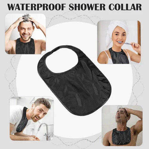 Vista 4 de Oudain 3 piezas de traqueotomía cubierta de ducha impermeable laringectomía estoma cubre cuello protector protector estoma protector transpirable