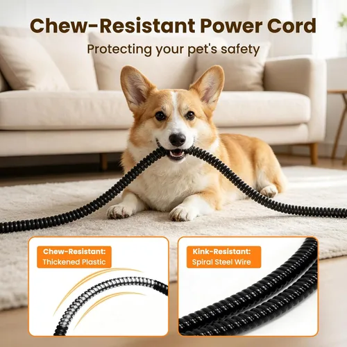 Vista 5 de Cama térmica para perros de 23.6 x 17.7 pulgadas, tubo de protección