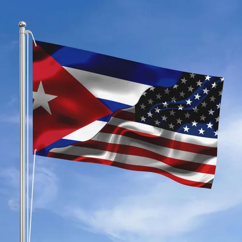 Vista 13 de Banderas de bandera mexicana de Cuba y Michoacán para exteriores de 3 x 5 pies, tres capas de tela para coser a doble cara, impresión de 3 x 5 pies