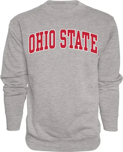Vista 23 de Blue 84 NCAA para hombre Sudadera de cuello redondo con nombre de equipo jaspeado en color oscuro
