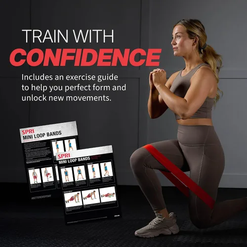 Vista 6 de SPRI Juego de 3 bandas de bucle, ligeras, medianas y pesadas para entrenamientos de la parte inferior del cuerpo, tonificación de músculos