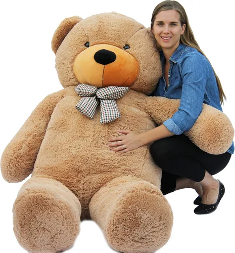 Vista 2 de Joyfay oso de peluche gigante de 78 pulgadas (6.5 pies) súper grande, oso de peluche de peluche suave, regalo grande de San Valentín (marrón)