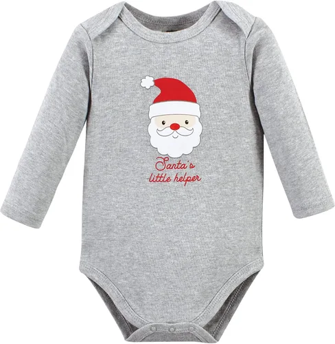 Vista 145 de Hudson Baby Body unisex de algodón de manga larga para bebé, leopardo rosa rojo