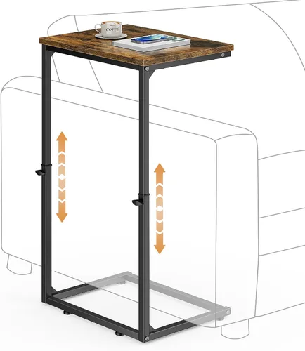 Vista 19 de Vagusicc C Shaped End Table for Couch, 33.2'' Tall C Table Adjustable Height Side Table, Small Side Table for Small Spaces, Couch Tables that Slide