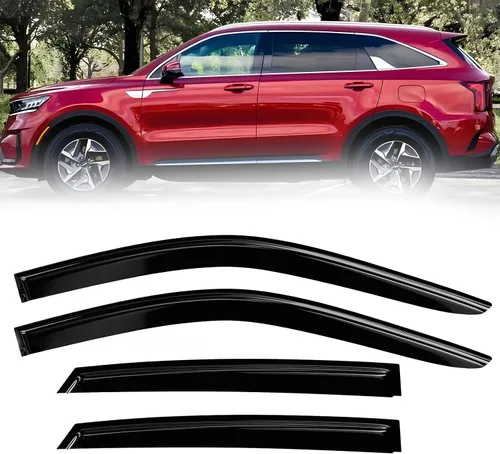 Vista 7 de Protectores de lluvia de ventana para Ford F150 SuperCab 2004-2014 2 piezas deflector de ventana para 09-14 F-150 con 2 puertas delanteras