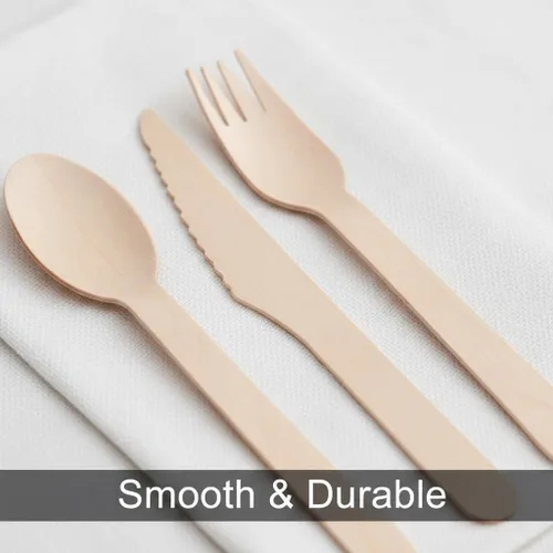 Vista 5 de Paquete de 150 tenedores compostables – Alternativa a tenedores de plástico y tenedores de bambú, ecológicos, biodegradables y compostables