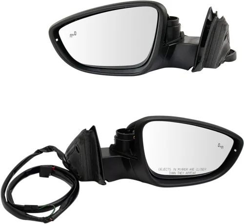 Vista 91 de TRQ Conjunto de 2 piezas de espejo lateral para conductor y pasajero, ajuste eléctrico, sin calefacción, sin memoria, color negro, compatible