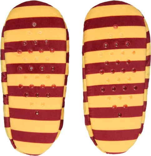 Vista 3 de Bioworld Pantuflas de Harry Potter Gryffindor House Crest Calcetines con suela antideslizante para mujeres y hombres, tamaño grande, Gryffindor