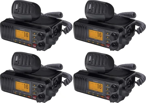 Vista 2 de Uniden UM385BK Radio VHF Marina de Montaje Fijo de 25 Vatios, Impermeable, Alerta Meteorológica NOAA, Todos los Canales Marinos