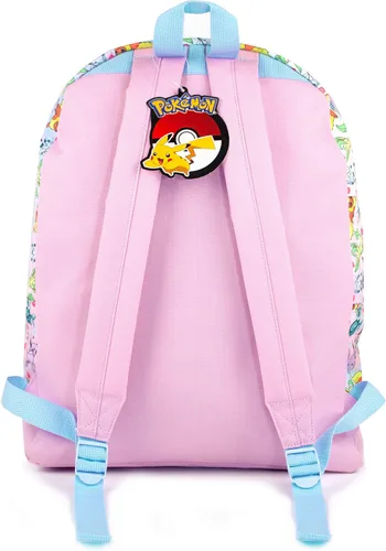 Vista 5 de Pokemon Mochila Pikachu Eevee Besties Bolsa Rosa Glitter, Rosado, Mochilas de mochila