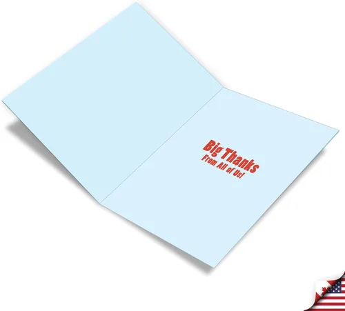 Vista 2 de NobleWorks - Tarjeta de felicitación de agradecimiento divertida jumbo de nosotros de 8.5 x 11 pulgadas con sobre (paquete de 1) gran gran