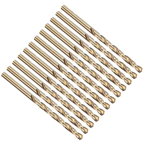 Vista 70 de PATIKIL Broca Jobber de 0.039 in, vástago recto M35 cobalto 5% acero de alta velocidad 135° acabado dorado para metal duro de acero inoxidable - 2